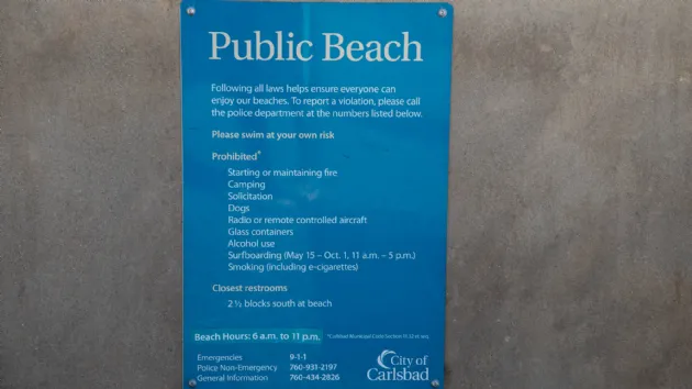 Carlsbad City Beach Posted Rules