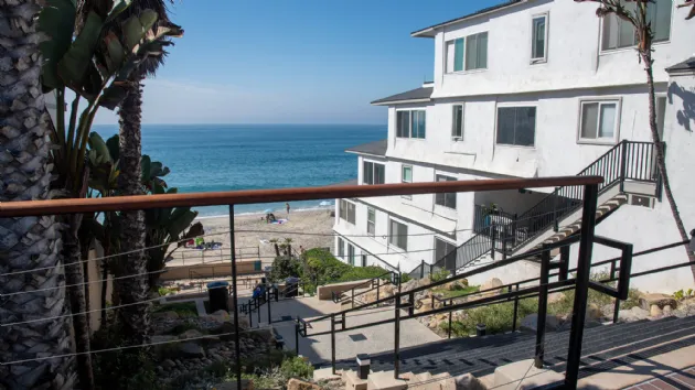 Entrance to Carlsbad City Beach at Grand Ave
