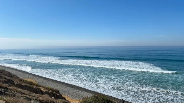 Surfers in the Distance at North Ponto Beach