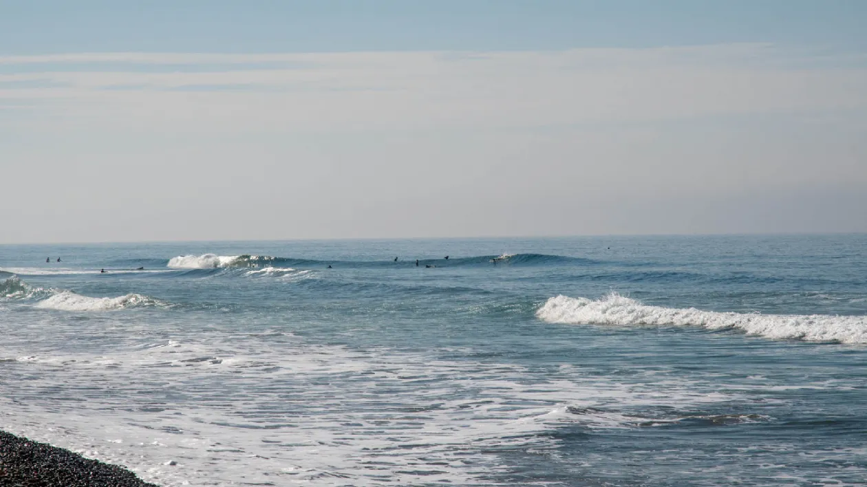 Surfers in the Lineup at North Ponto Beach
