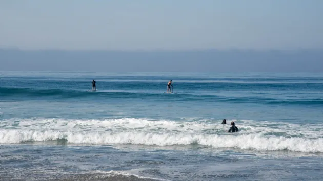 Paddle Boarders on the Water at South Ponto Beach