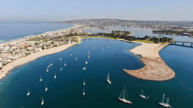 Boats Near Mariners Point in Mission Bay