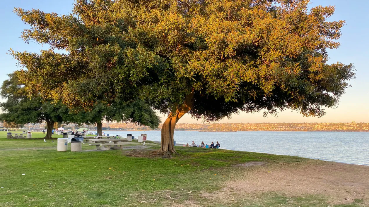 Beach, Picnic Tables and Fire Pits at Crown Point Beach