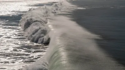 Artistic View of Wave Breaking in Pacific Beach