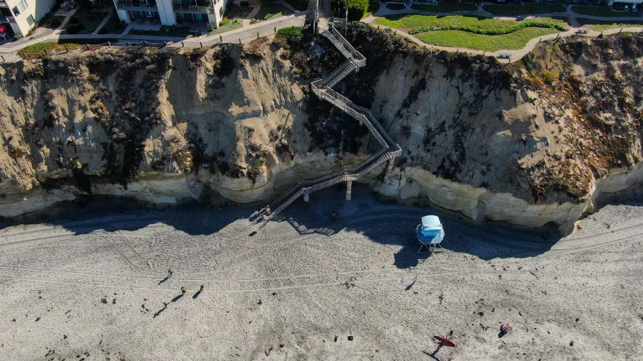 Aerial View of Beach Access at Seascape Beach