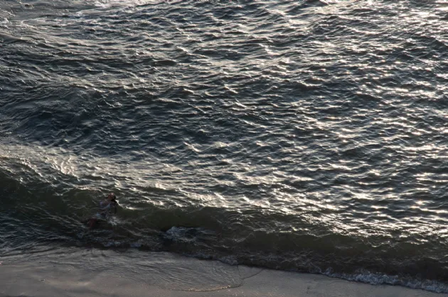 Cooling off at Garbage Beach