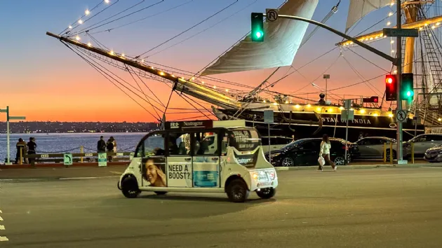 Downtown San Diego Fred Electric Shuttle