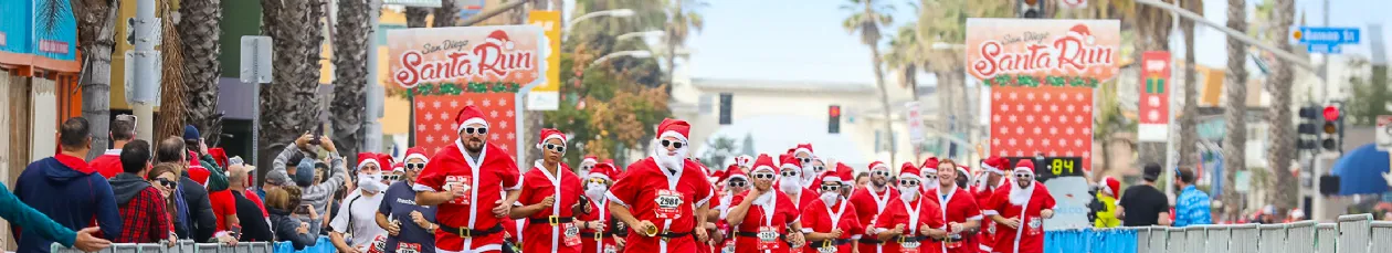 San Diego Santa Run Start Line