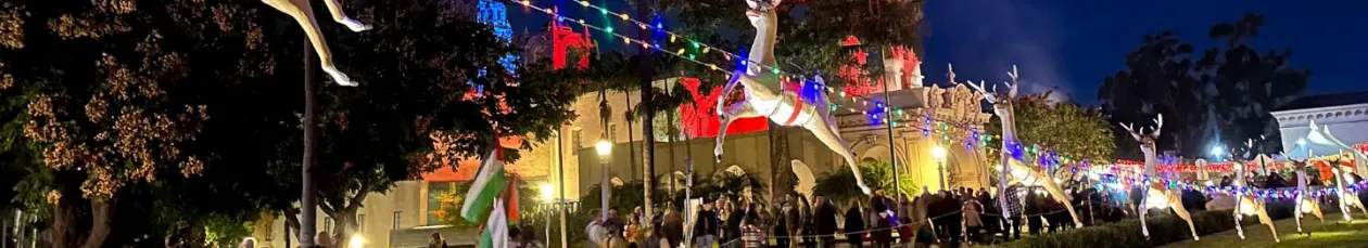 Santas Sleigh at December Nights in Balboa Park