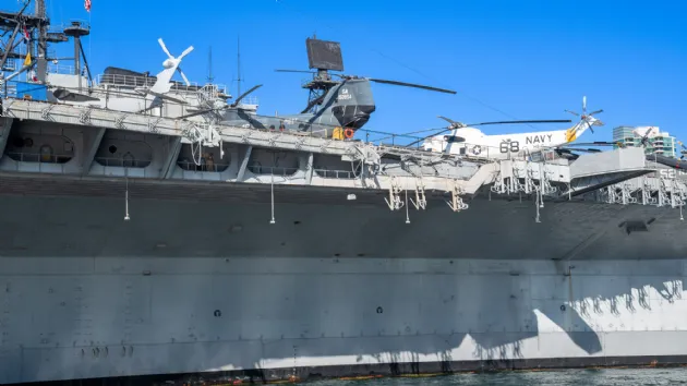 Helicopters on the Flight Deck at the USS Midway