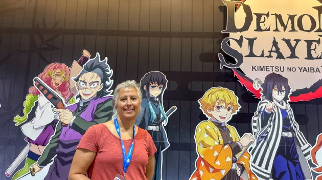 Erika Loving Demon Slayer at Comic Con