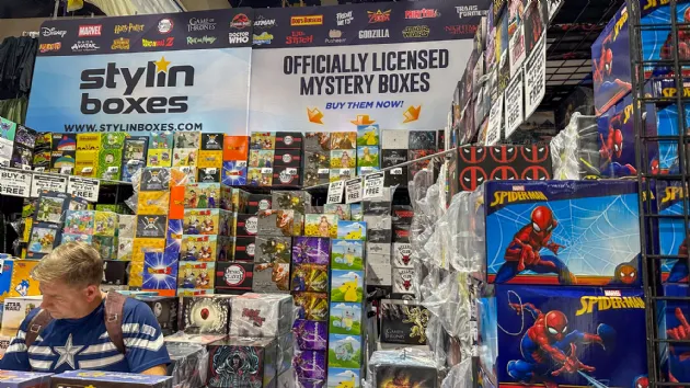 Mystery Boxes Inside the Main Vendor Section at Comic Con