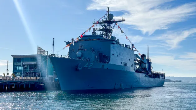 Uss Germantown at Broadway Pier for Fleet Week