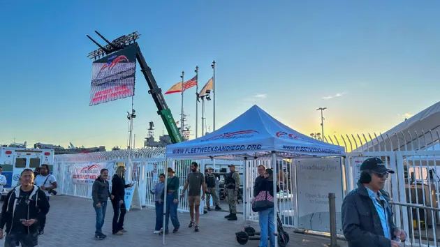 Walking into Fleet Week San Diego