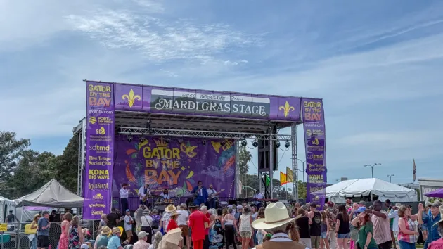 Mardi Gras Stage at Gator by the Bay