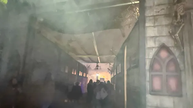 Inside a Maze at Howl O Scream Seaworld San Diego