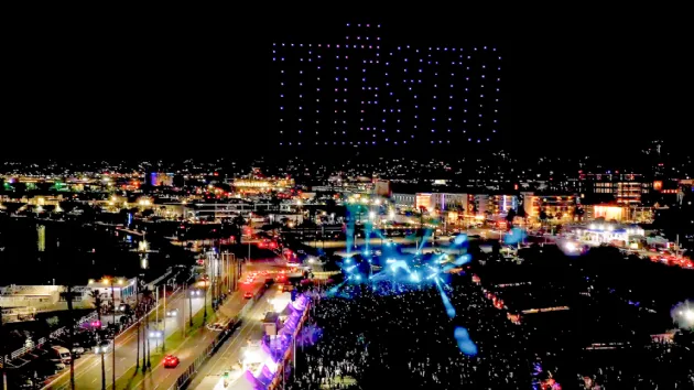 Tiesto Drone Show at into the Horizon Music Festival