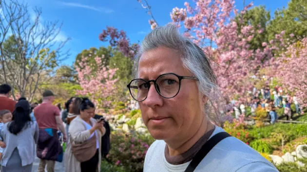 Erika Loving the Cherry Blossom Festival