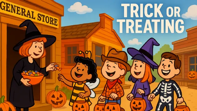 Trick or Treating at Knotts Spooky Farm