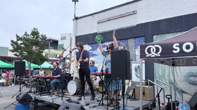 Local Band at Pretzels and Pints During the North Park Music Fest
