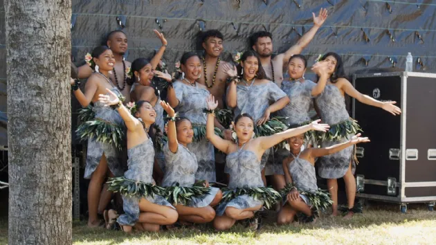 Posing for a Photo at the Pacific Islander Festival