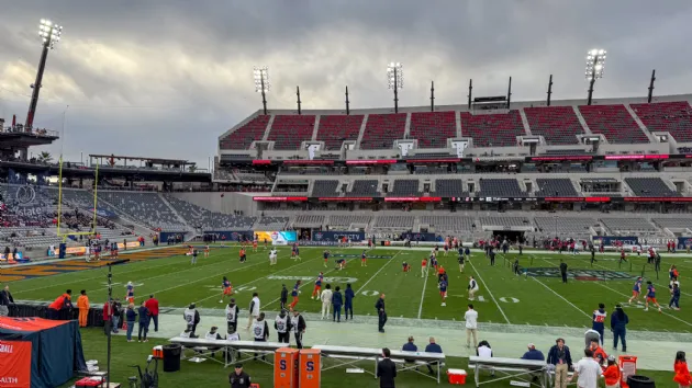Pre Game Practice at the Holiday Bowl