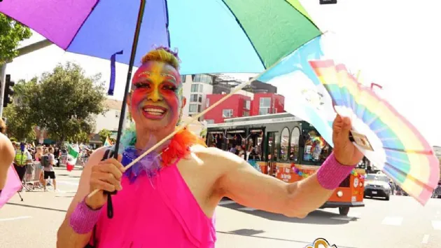 San Diego Pride Parade Rainbow Umbrella