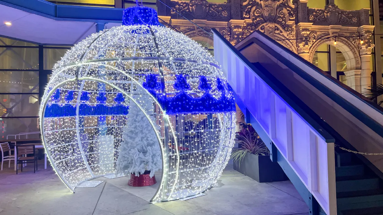 Globe at Winter Wonder at Belmont Park