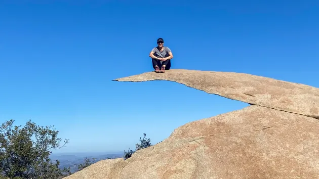 Reaching Potato Chip Rock