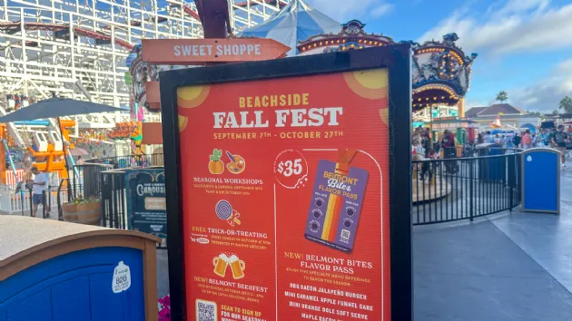Beachside Fall Fest Sign at Belmont Park