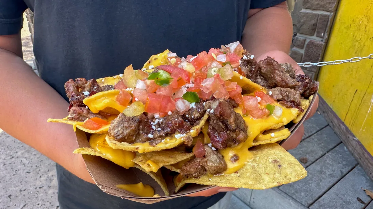 Amazing Carne Asada Nachos at the Seven Seas Food Festival at Seaworld San Diego