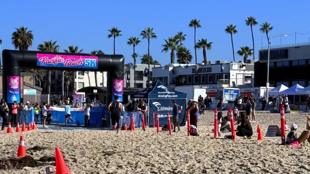 Mens First Place Finisher 2025 Pacific Beach Half Marathon Finish Line