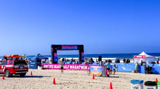 Pacific Beach Half Marathon and 5K Finishing Up