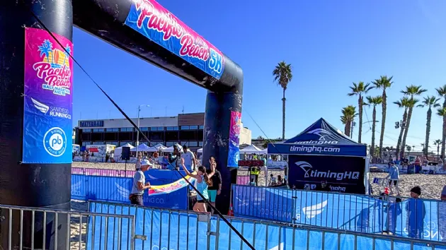 Womens First Place Finisher 2025 Pacific Beach Half Marathon Finish Line