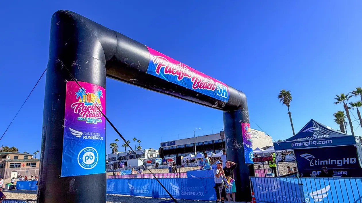 Finish Line for the Pacific Beach 5K