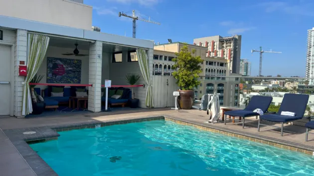 Pool Chairs and Cabanas in the Andaz San Diego