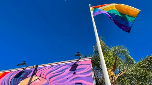 Mural with Pride Flag in Hillcrest