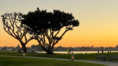 Sunset at the Embarcadero Marina Park