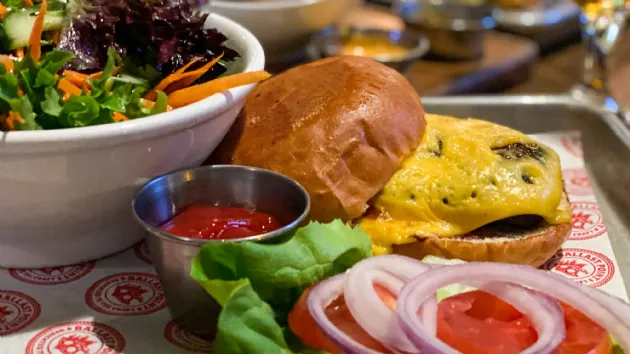 Classic Cheese Burger at Ballast Point Brewery in Little Italy