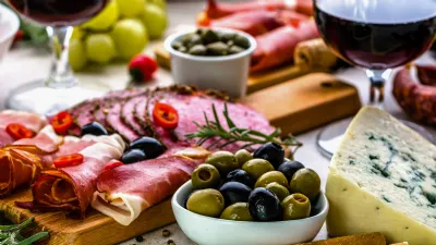 Antipasta and Wine in Little Italy