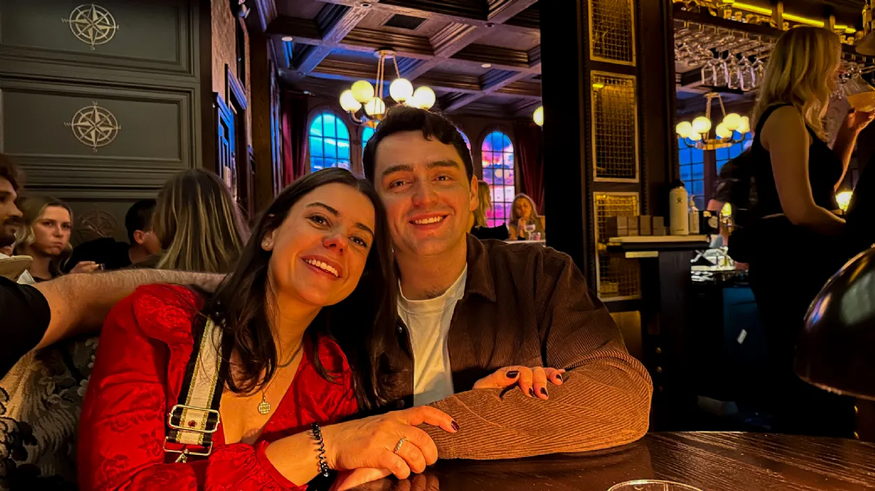 Couple Having Fun on New Years Eve at Capitans Quarters in Pacific Beach