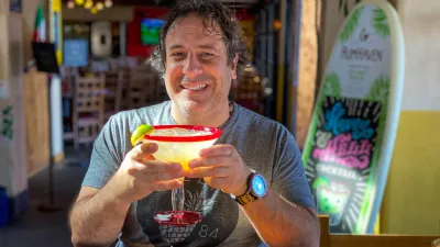 Enjoying a Margarita in Pacific Beach