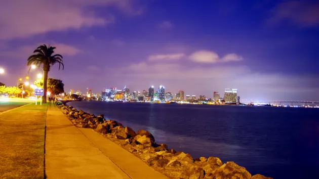 Sun just went down on Shelter Island Looking Towards Downtown